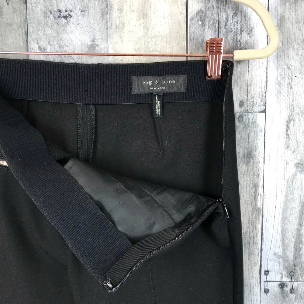 Rag & Bone Black Gold Zipper Annie Pants Sz 4 EUC - Picture 3 of 8
